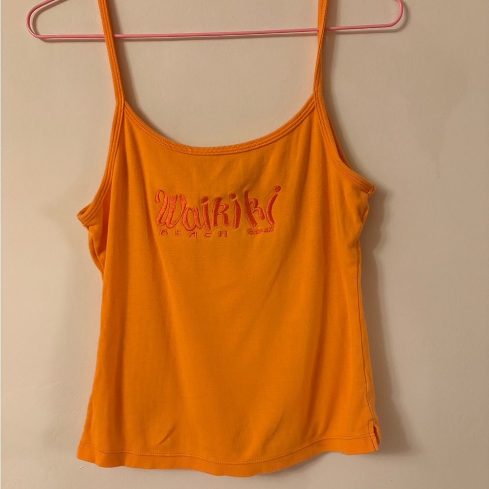 Girls’ Waikiki Hawaii orange tank top